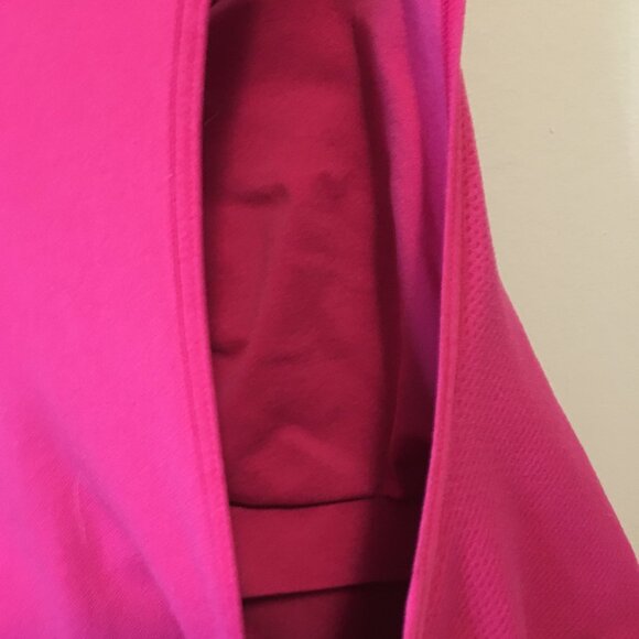 Hot Pink Barbiecore Stretchy Racerback Back Tank Top With Inbuilt Bra - Picture 5 of 11